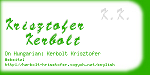 krisztofer kerbolt business card